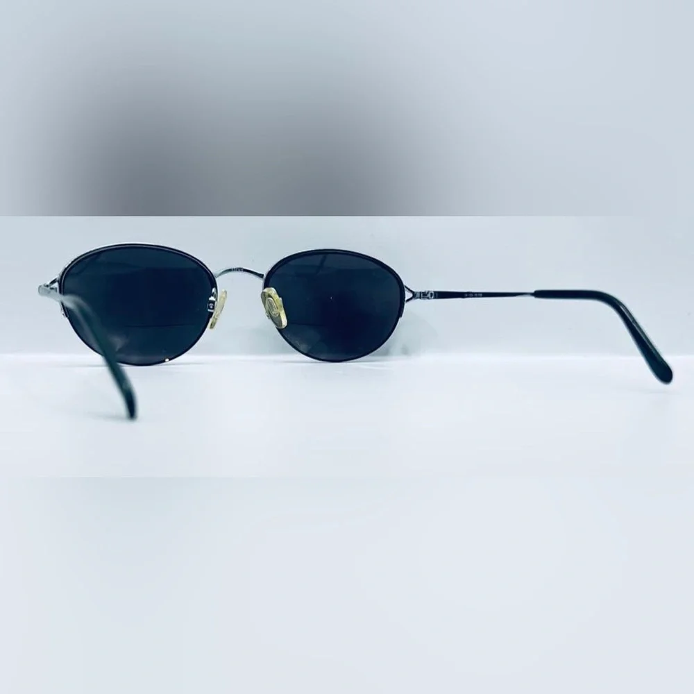 Liza Silver Oval Half-Rim Sunglasses Frames Only